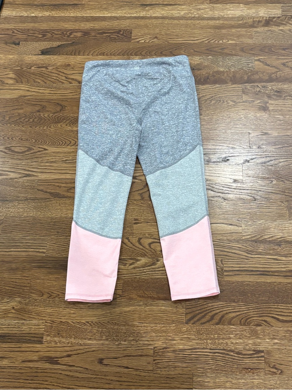 Colorblock Active Leggings - Gray & Pink